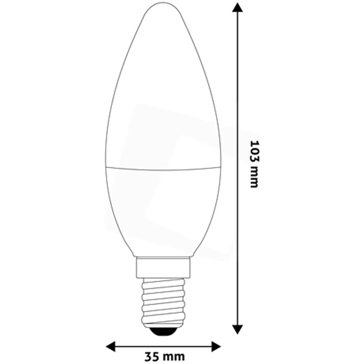 Avide ABC14WW-2.5W led gyertyaizzó E14 3000K 250 lm #2
