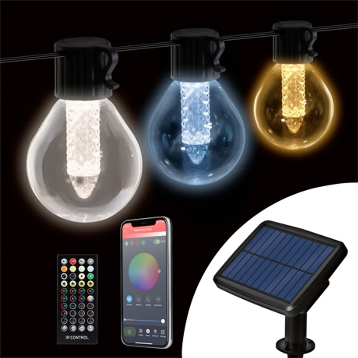 Garden of Eden 11743 Fényfüzér 15 LED szolár Bluetooth IP65 #1