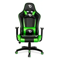 Bemada BMD1106GR Gamer szék 54 x 50 cm ülőfelület háttámla 84 x 54 cm 45-55 cm magasság max terhelés 110 kg zöld-fekete #2