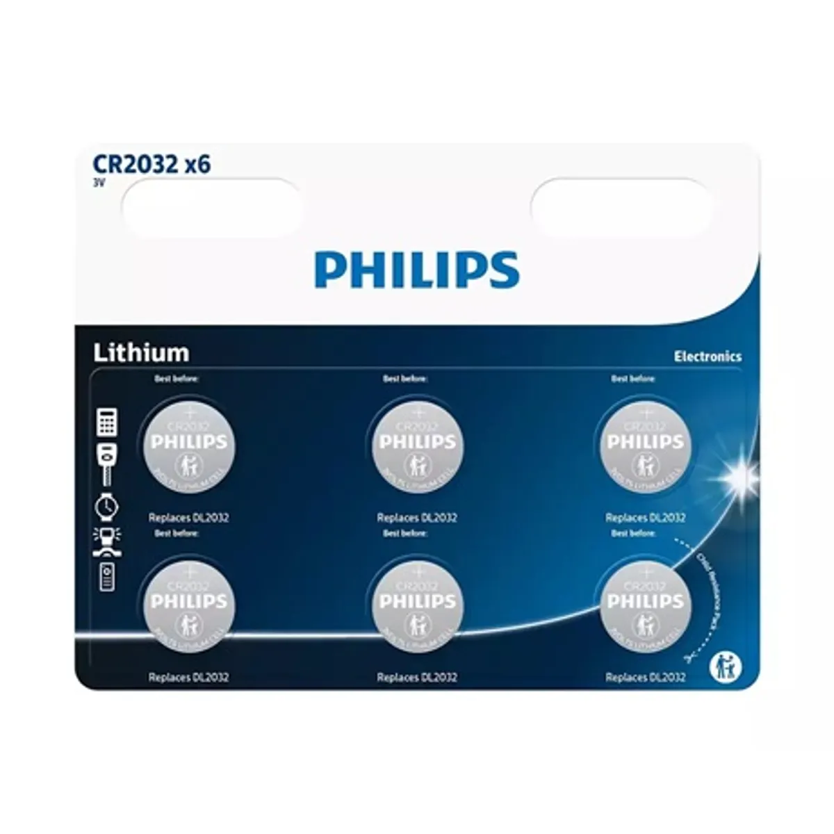Philips CR2032P6/01B gombelem lítium 3.0V 20.0 x 3.2 #1
