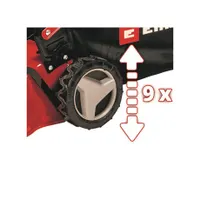 Einhell GC-PM 46/5 S benzines fűnyíró 46 cm vágás 65 l gyűjtő, 132 cm³, 2000 W, 9 fokozatú központi magasságállítás, hátsókerék-hajtás kikapcsolható #5