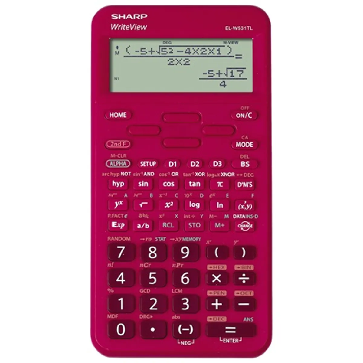 Sharp ELW531TLBRD tudományos számológép 4 soros kijelző 16 számjegy rózsaszín #1