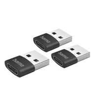 Hama 00201532 USB-A dugó USB-C aljzat adapter 3db fekete USB 2.0 #3