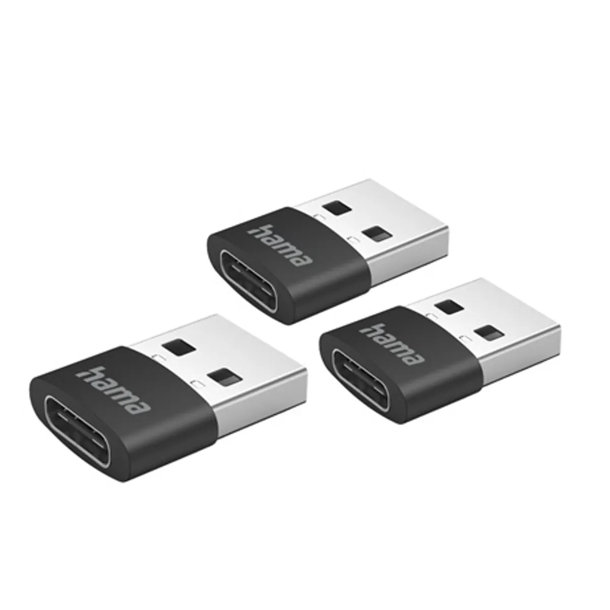 Hama 00201532 USB-A dugó USB-C aljzat adapter 3db fekete USB 2.0 #3