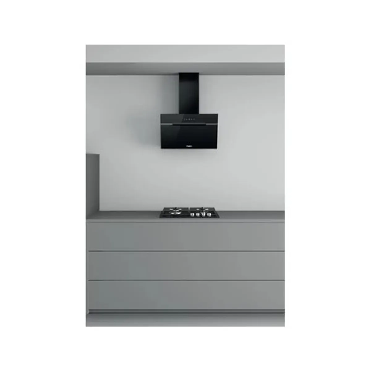 Whirlpool WHVP 62F LT SK Páraelszívó beépíthető Fekete üveg LED világítás 4 sebesség Boost opcióval 495m3h #3