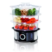 Eta 013490000 Steampot ételpároló 3 év garancia fűtőtestre 12,25 l 1,5 l rizs főző tál tojás főző tartozék 75 perc időzítő 1000 W #1