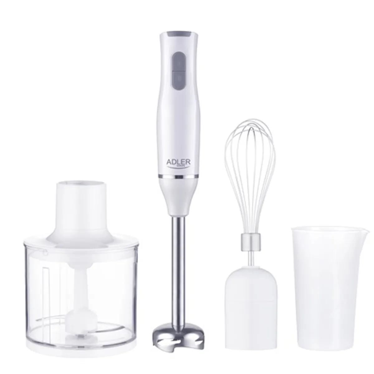 Adler AD4620 botmixer szett 800 W 2 sebesség rozsdamentes pengék 450 ml aprító 750 ml habverő tál #1