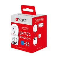 Skross SKR1500230E utazóadapter európa-UK kimeneti csatlakozó UK bemeneti feszültség 100-250 V max terhelés 13 A cserélhető biztosíték T13 A #5
