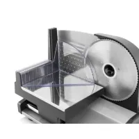 Hyundai FS801 élelmiszerszeletelő 19 cm rozsdamentes penge 0-15 mm beállítás 150 W csúszásmentes láb kivehető vágókés 1,1 m kábel #3