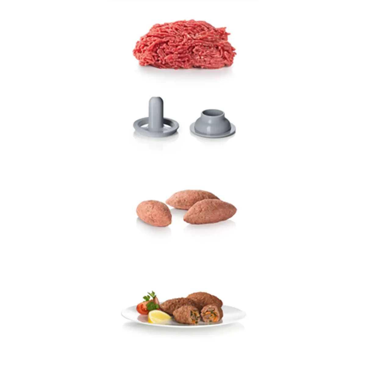 Bosch MFW66020 ProPower húsdaráló 600 W hátramenet kolbásztöltő kebabkészítő lyuktárcsák beépített tároló #6