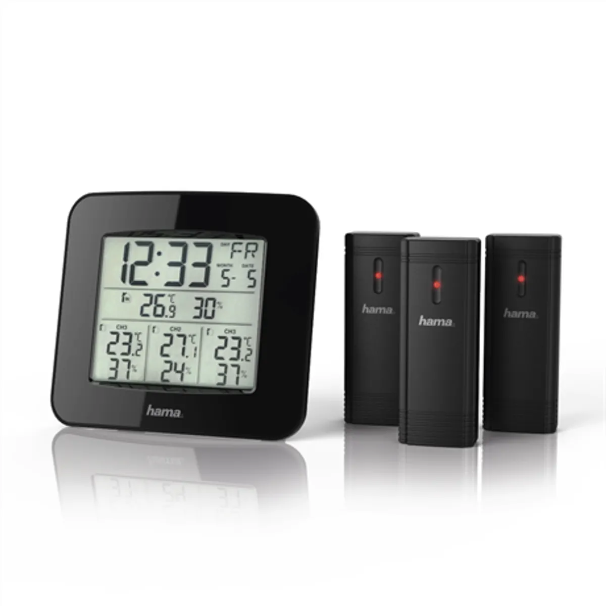 Hama 00186311 EWS-TRIO meteorológiai állomás 3 külső érzékelő #8