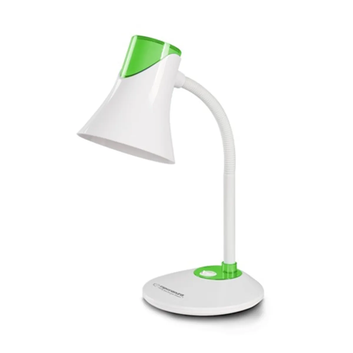 Esperanza ELD111G Polaris asztali lámpa E27 12W LED állítható kar stabil talppal fehér-zöld #1