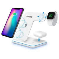 Yenkee YAC 5301 WH Vezeték nélküli töltő 15 W 3 az 1-ben Qi kompatibilis iPhone Watch AirPods #5