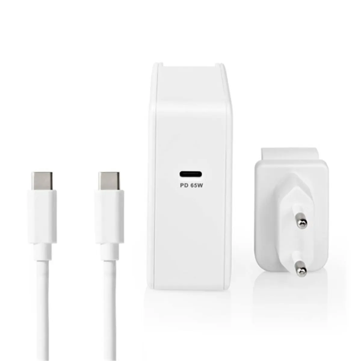 Nedis WCPD65W105WT fali töltő 65W USB-C PD3.0 fehér 3 m kábel #1