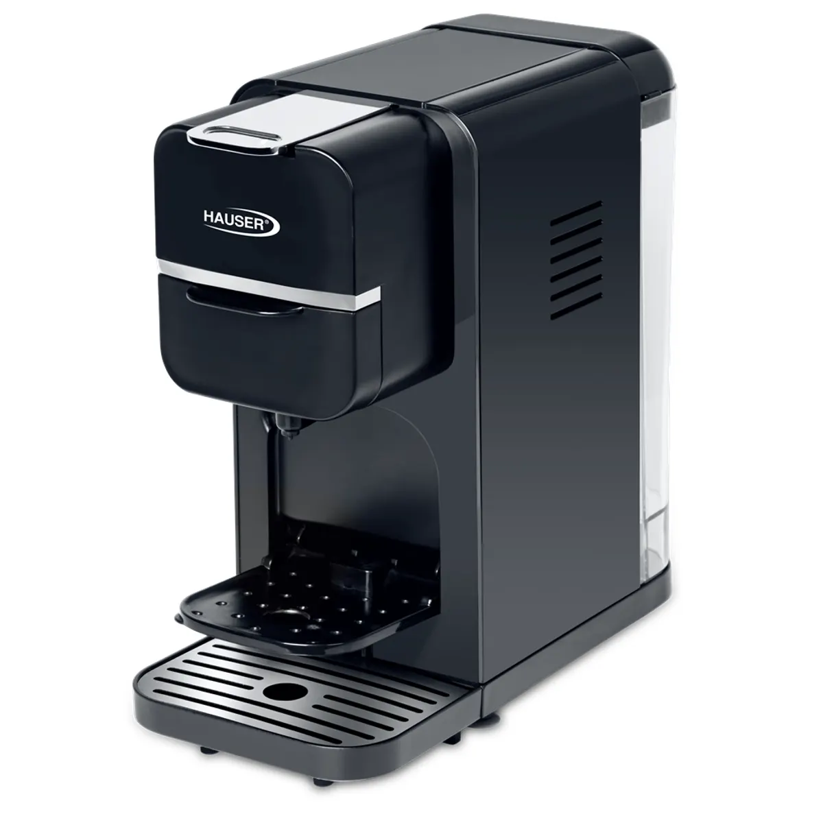 Hauser CE-940B kapszulás kávéfőző 20 bar 0,9 l víztartály Nespresso és Dolce Gusto kompatibilis őrölt kávé használható 7 fokozatú adagolás automatikus kikapcsolás 3 év garancia #2