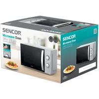 Sencor SMW 2120SS Mikrohullámú sütő 20 l 700 W mechanikus vezérlésű 25,5 cm forgótányér szabadon álló #3