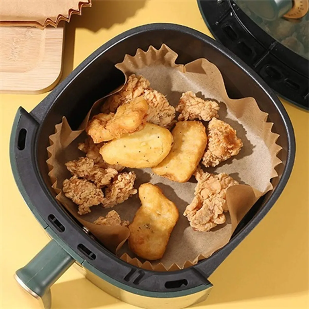 Bewello BW1020A Sütőpapír Airfryer 20x20 cm olajmentes 40 gsm 50 db hőálló 220C #2