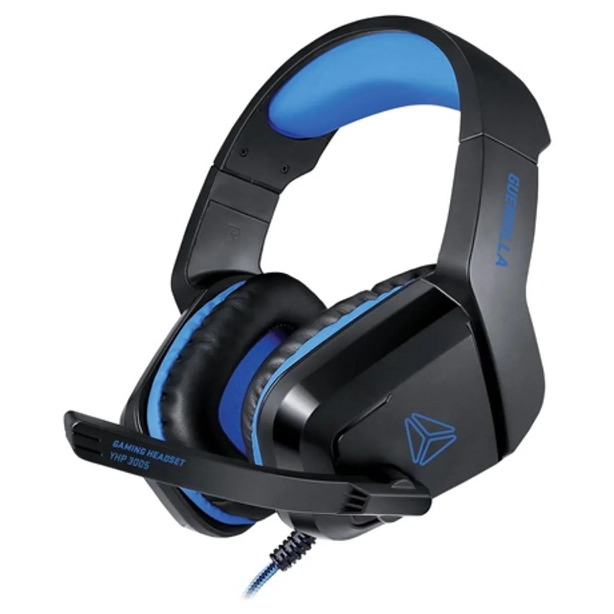 Yenkee YHP 3005 GUERRILLA Gamer fejhallgató kék-fekete 40 mm hangszóró 32 ohm 20 Hz-20 kHz 2,1 m #1