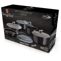 Berlinger Haus BH6910 Carbon Pro Edition edénykészlet 12 részes márvány bevonatú indukciós talp lekattintható nyél #2