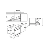 Whirlpool W7 OS4 4S1 H Beépíthető elektromos sütő 73 l Steam Sense Cook4 6. érzék #4