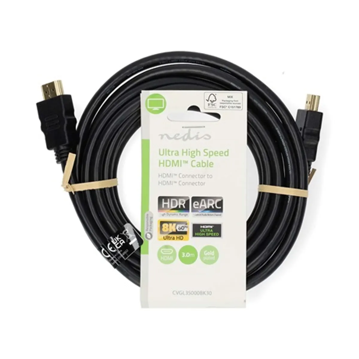 Nedis CVGL35000BK30 ultra nagy sebességű HDMI kábel 8K@60Hz 48Gbps 3 m #3