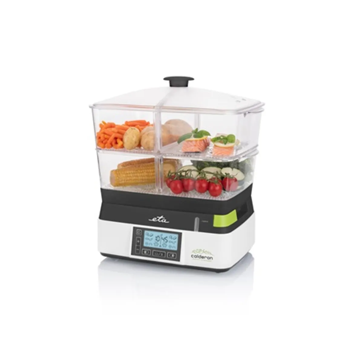 Eta 113490010 Pároló 11 l, 2 tál, 6 automatikus program, időzítő 99 perc, fenntartás 20 perc, kettős zóna, automatikus kikapcsolás, 1800 W #3