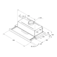 Whirlpool akr 749/1 wh páraelszívó beépíthető 60 cm 1 motor 3 sebesség led világítás aktívszénás és légkivezetéses üzemmód #3
