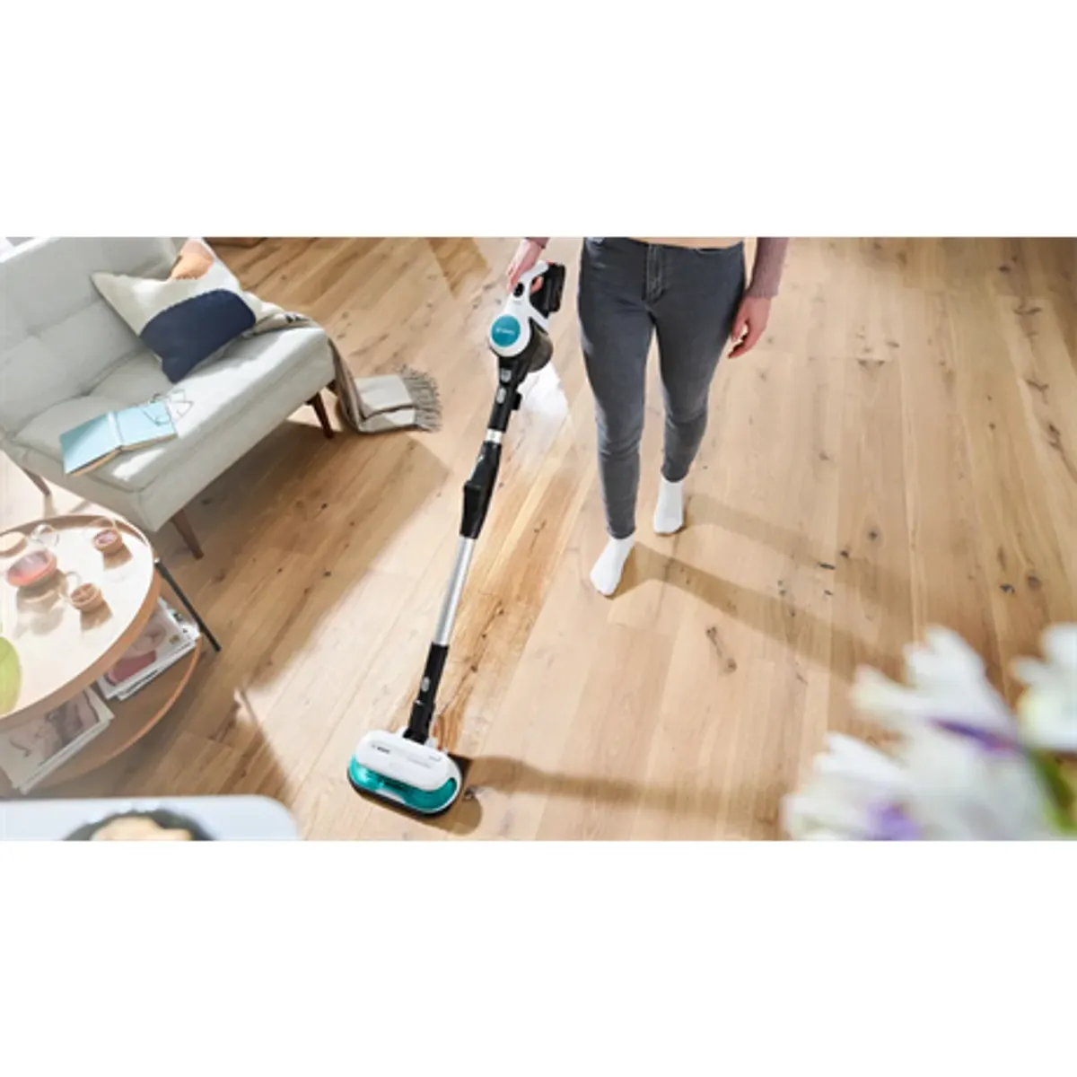 Bosch BCS71HYG1 Unlimited 7 ProHygienic Aqua 18V Li-Ion 3Ah 40 perc HEPA LED 2in1 felmosó- és szívófej #9