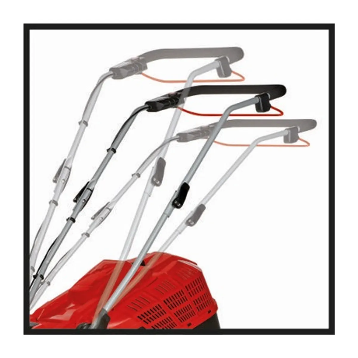 Einhell GE-CM 36-43 LI SOLO akkus fűnyíró 43 cm vágás 6 fokozatú magasságállítás szénkefe nélküli motor mulcsozó adapter 63 L fűgyűjtő Power X-Change #3
