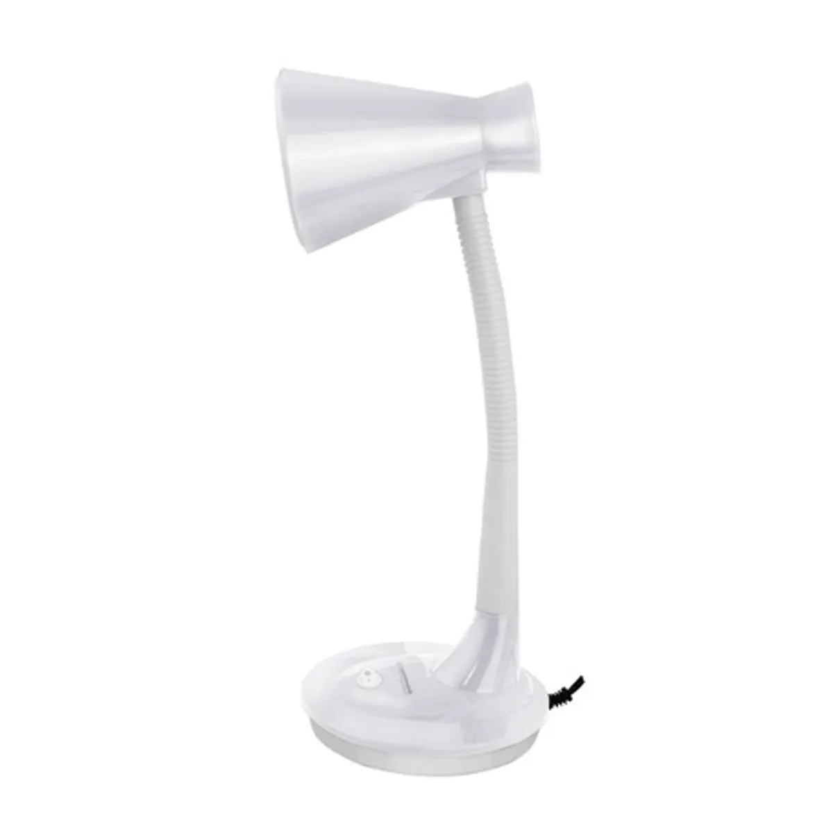 Esperanza ELD115W Diadem asztali lámpa fehér E27 rugalmas kar stabil alap bekapcsoló 220-240V 1,2 m kábel LED max 12W GLS CFL max 25W #2