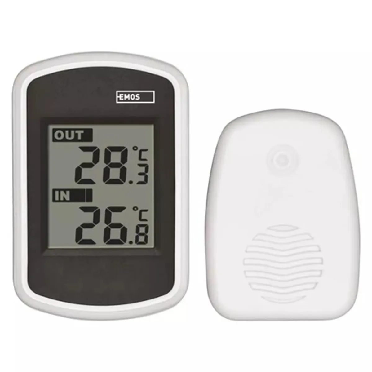 Emos E0042 vezeték nélküli digitális hőmérő külső -40 °C és +60 °C, belső 0 °C és +60 °C, felbontás 0,1 °C, hatótávolság 100 m, frekvencia 433 MHz #1