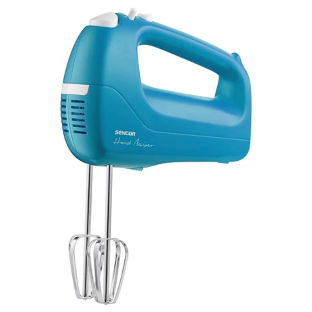 Sencor SHM 5407TQ Kézi mixer 200 W 5 fokozat Turbo rozsdamentes acél habverő és dagasztókar fehér kék #2