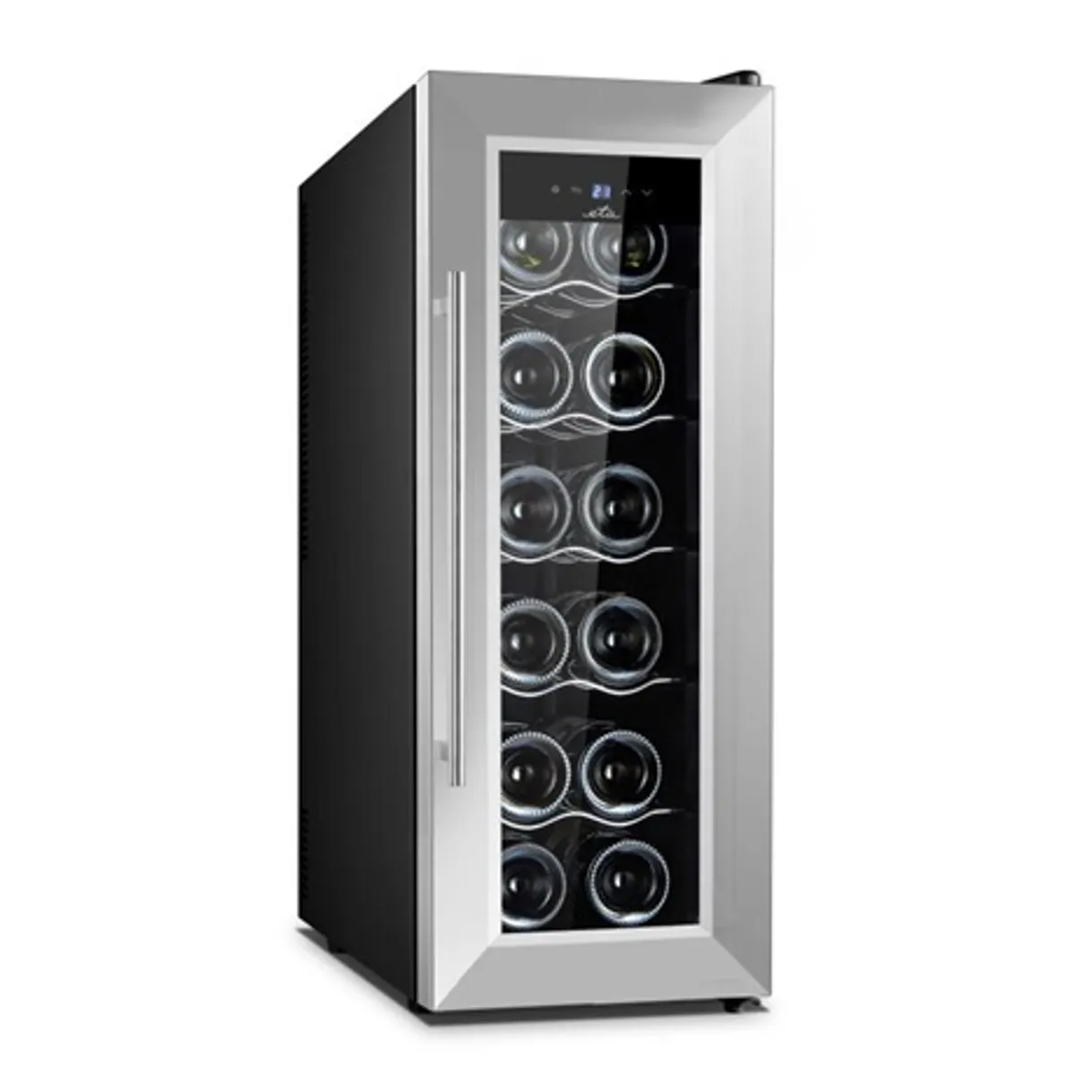 Eta 978290010F borhűtő 12 palack 38 l 12-18 °c led kijelző érintésvezérlés termoelektromos zaj 24 db 55 w fekete rozsdamentes keret #1