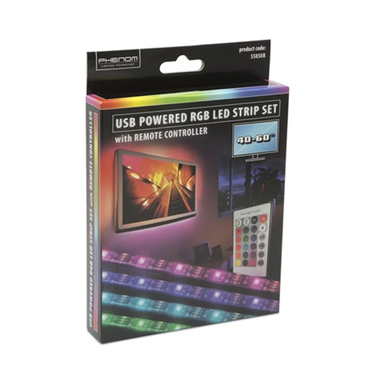 Phenom 55850B led tv háttérvilágítás rgb 5V usb ir távirányító 4x szalag 2x45cm 2x80cm #4