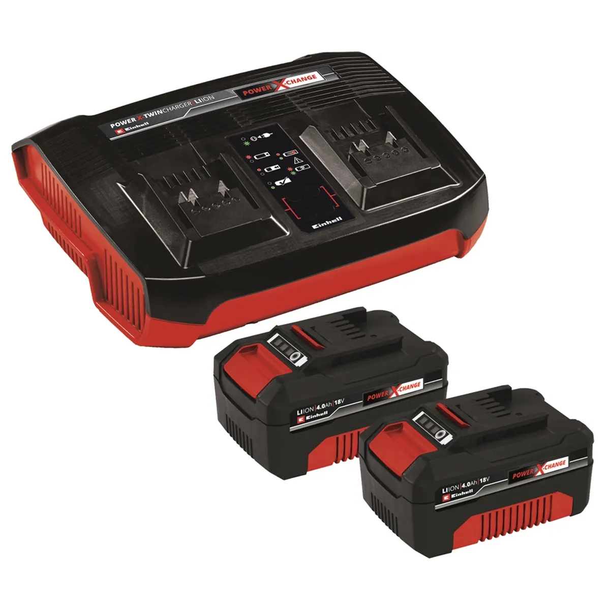 Einhell 2X 4,0 AH POWER X-CH TWINCHARGER KIT Power X-Change Twincharger kit 2x akkumulátor 18V #1
