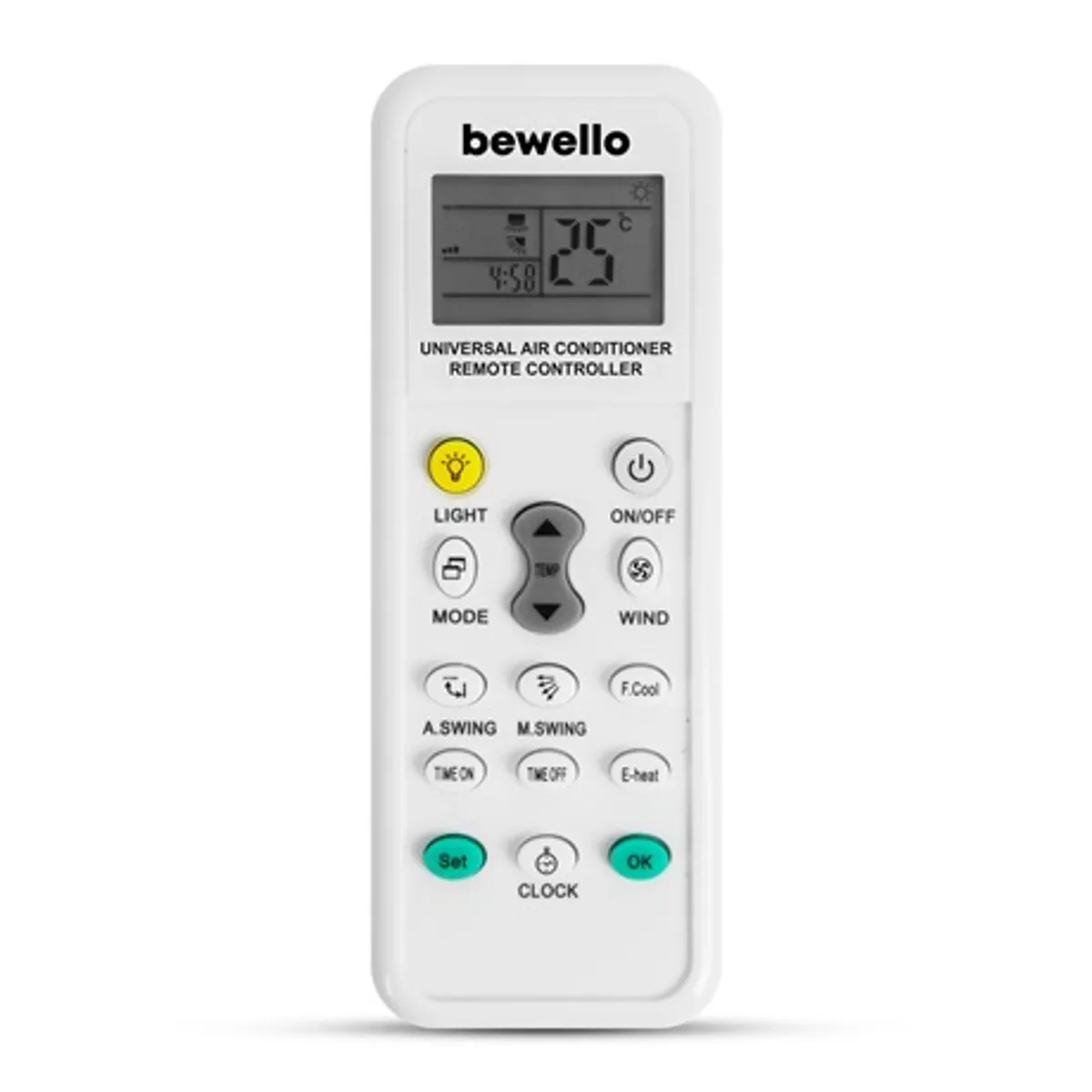 Bewello BW4008 univerzális klíma távirányító több mint 1000 modell támogatott 1,2" kijelző 2xAAA #1