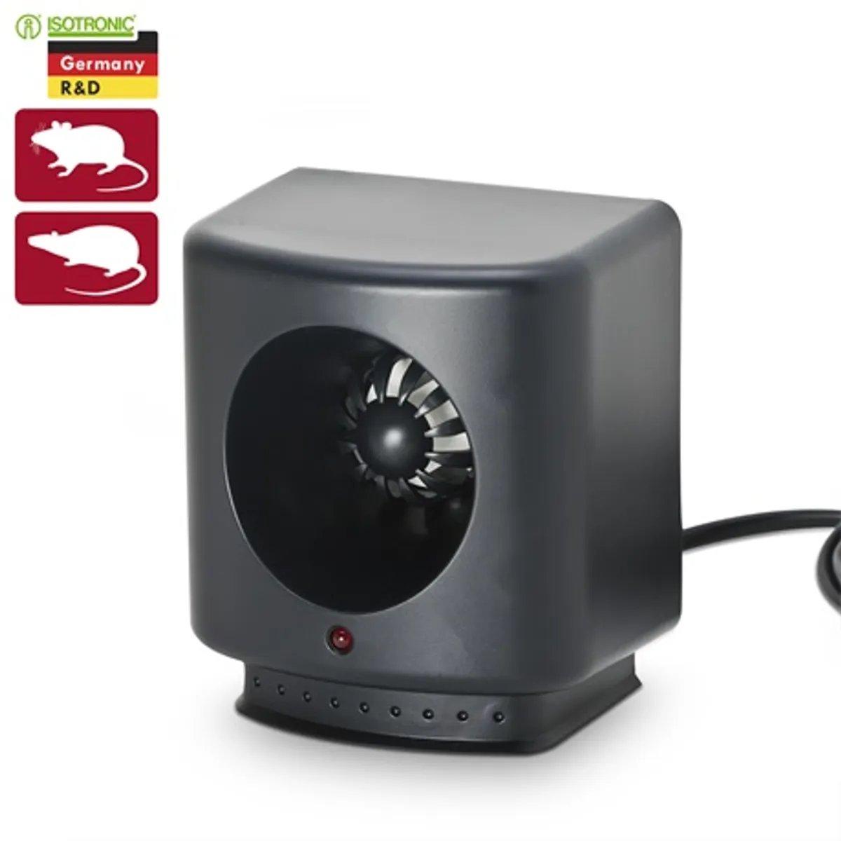 Garden of Eden 55631 Ultrahangos rágcsálóriasztó 230V 50 m2 20-70 kHz 1W 60-65 dB 107x95x71 mm szürke #1