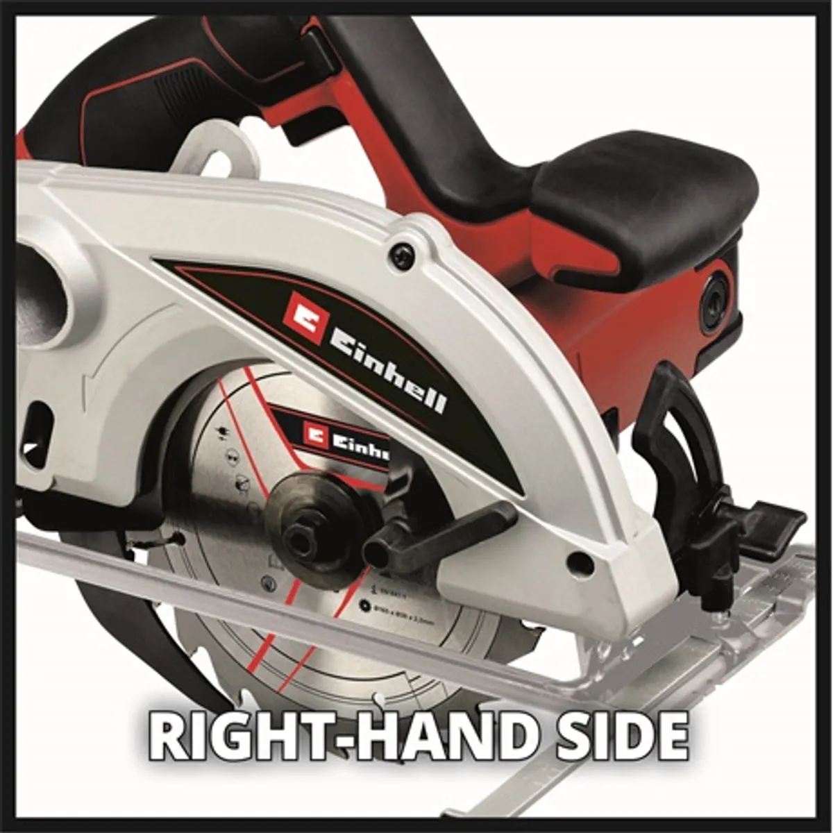 Einhell TC-CS 1250 kézi körfűrész 165 mm 16 mm tengelyfurat 24 fogú fűrészlap 5500 min-1 1250 W vágásmélység 90-nél 55 mm 45-nél 38 mm #2
