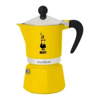 Bialetti 4982 RAINBOW Rainbow kotyogós kávéfőző 3 adag sárga alumínium ötvözet