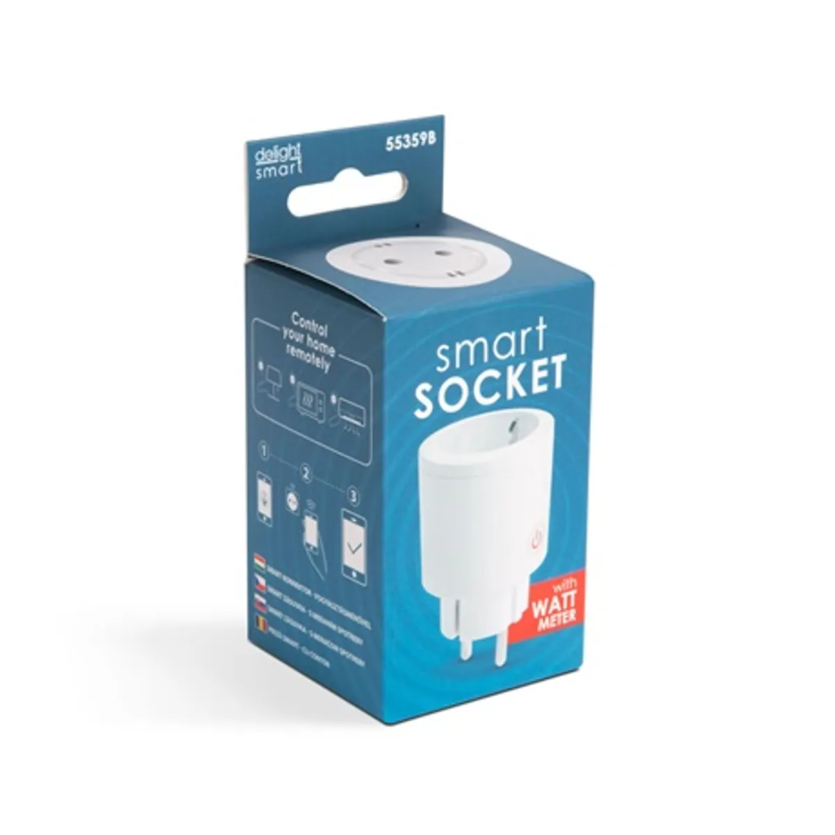 Delight Smart 55359B okos konnektor 110-230V AC 16 A 3680 W wifi 2.4 GHz TuyaSmart Alexa Google Home Apple HomeKit IFTTT IP20 #3