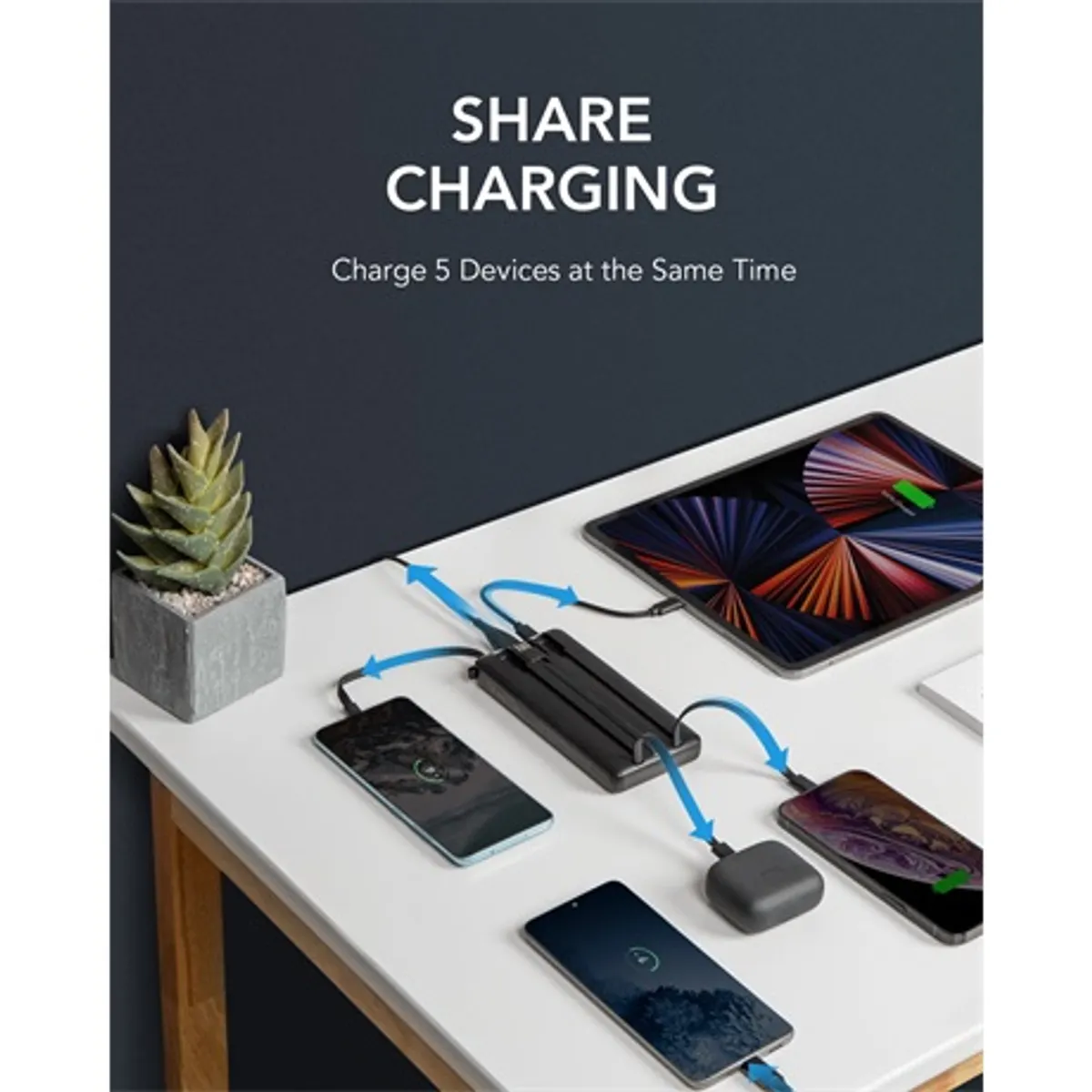 Veger VP2047 C20 20000mAh beépített kábelekkel USB-A USB-C Lightning Micro USB #5