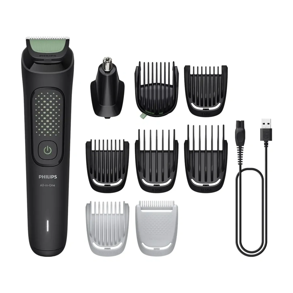 Philips MG3945/15 Series 3000 állítható fésű 3-7 mm intim szőrzetfésű 9 tartozék önélező pengék lekerekített végek led töltésjelző #1