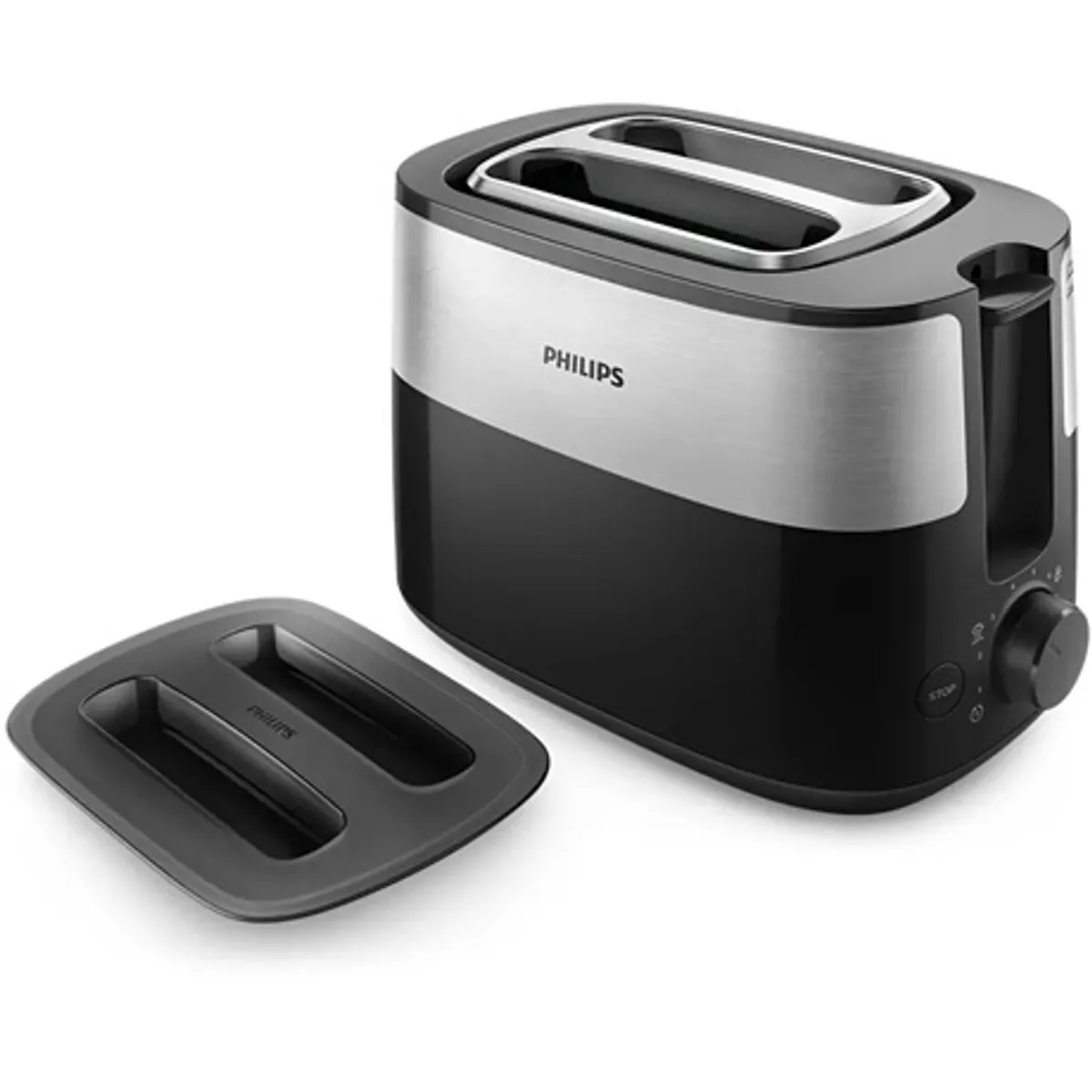 Philips HD2517/90 Daily Collection kenyérpirító 2 nyílás, 830W, 8 fokozat, olvasztás, melegítés, automatikus kikapcsolás, morzsatálca, zsemletartó #4
