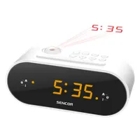 Sencor SRC 3100 W Ébresztőórás rádió PLL FM 87,5-108 MHz LED borostyán kijelző kettős ébresztés alvás CR-2032 nem tartozék 5 W #1
