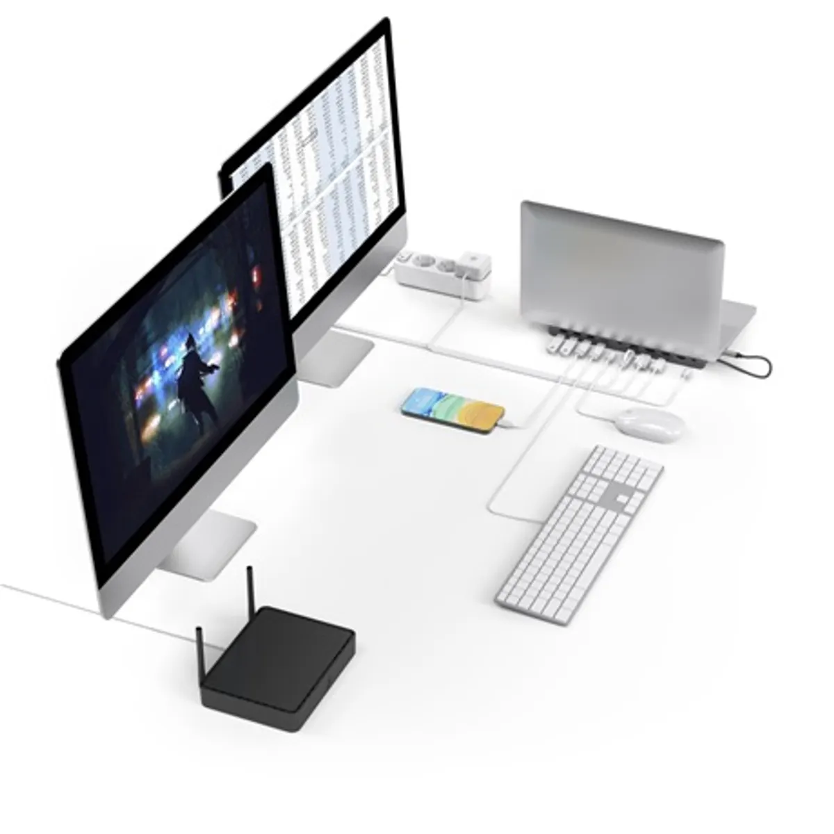 Hama 00200100 usb-c 10in1 dokkoló adapter 4x usb-a 2x hdmi dp lan pd 100w #3