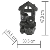 Home by Somogyi WF 02 Csobogó polyresin beltéri melegfehér led hálózati adapterrel 30,5 x 47,8 x 25,5 cm #6