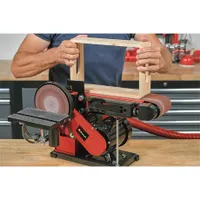 Einhell TC-US 380 asztali szalag- és tányércsiszoló 914x100 mm szalag 80 szemcsefinomság 0-60 asztal #8