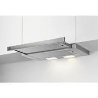 Electrolux LFP326S beépíthető teleszkópos páraelszívó inox 60 cm, 410 m3/h, 3 fokozat, C energiaosztály, LED 2x, mosó szűrő