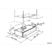 Faber 152 SRM LG A90 Páraelszívó beépíthető 900 mm 3 sebesség 115-225 m3h energiaosztály D LED világítás elvezetés 120 mm #2