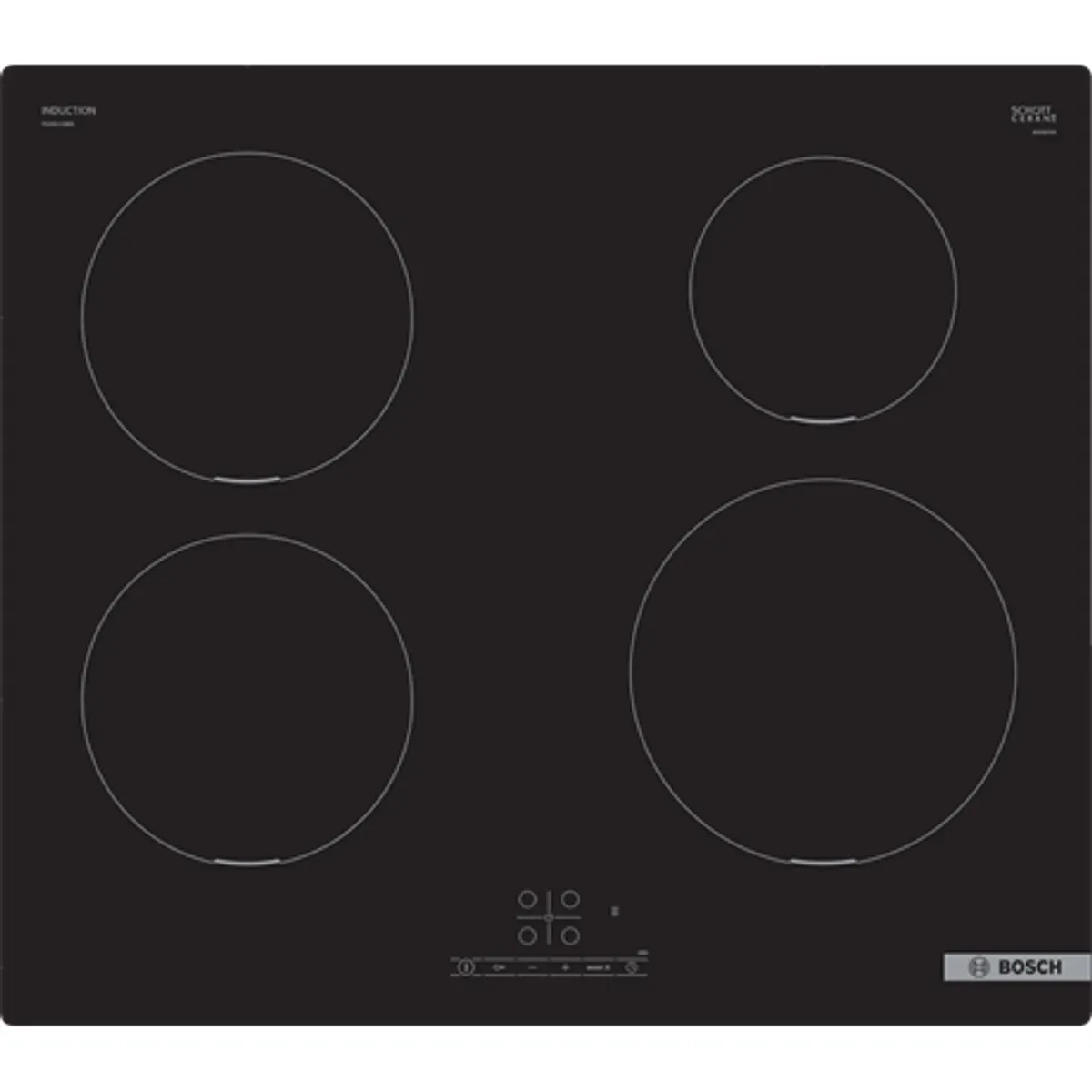 Bosch PUE611BB5E indukciós főzőlap 60 cm 4 zónás TouchSelect PowerBoost ReStart QuickStart Timer keret nélküli #1